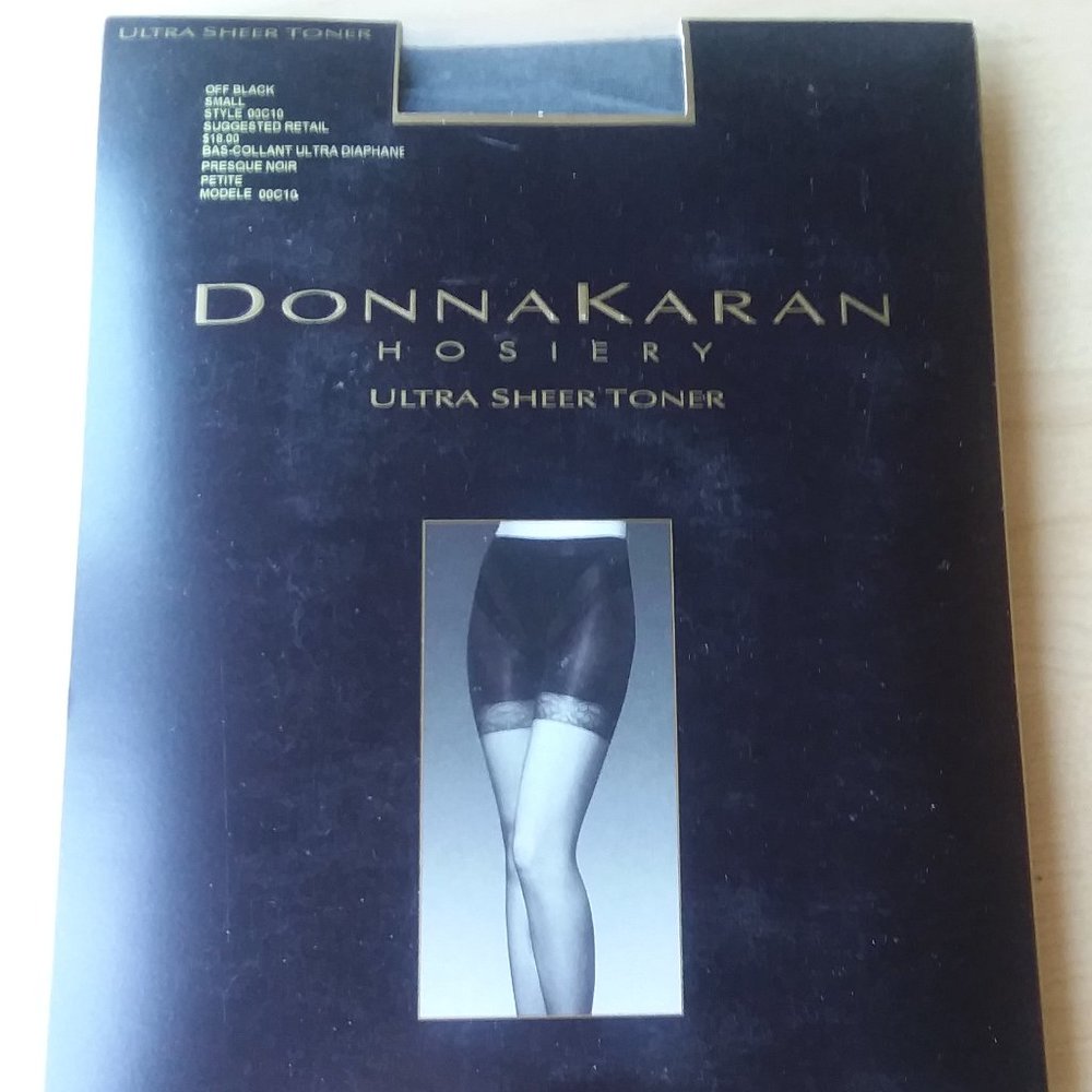New Off Black Tights/hosiery Donna Karan Small